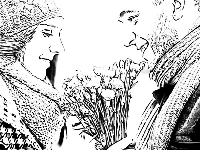 pasangan dengan bunga1